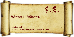 Városi Róbert névjegykártya