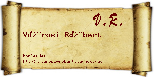 Városi Róbert névjegykártya