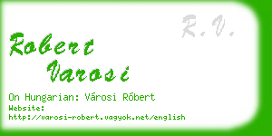 robert varosi business card