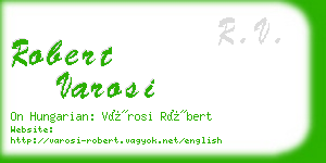 robert varosi business card